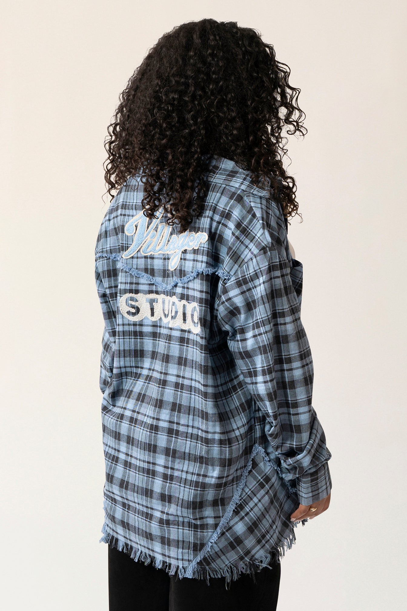 Raw Hem Flannel Shirt