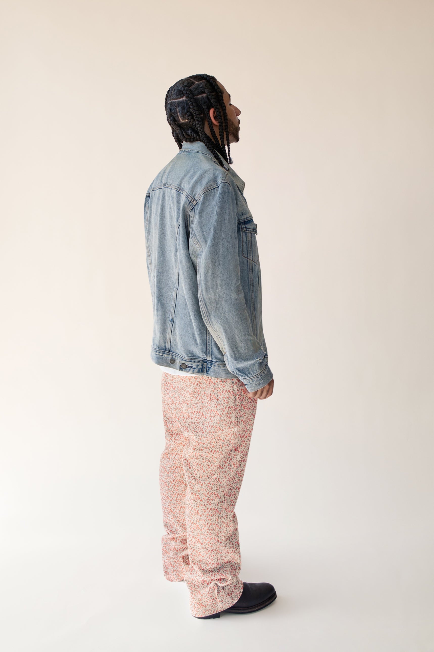 Floral Corduroy 5-Pocket Pants