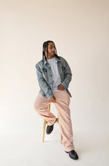 Floral Corduroy 5-Pocket Pants
