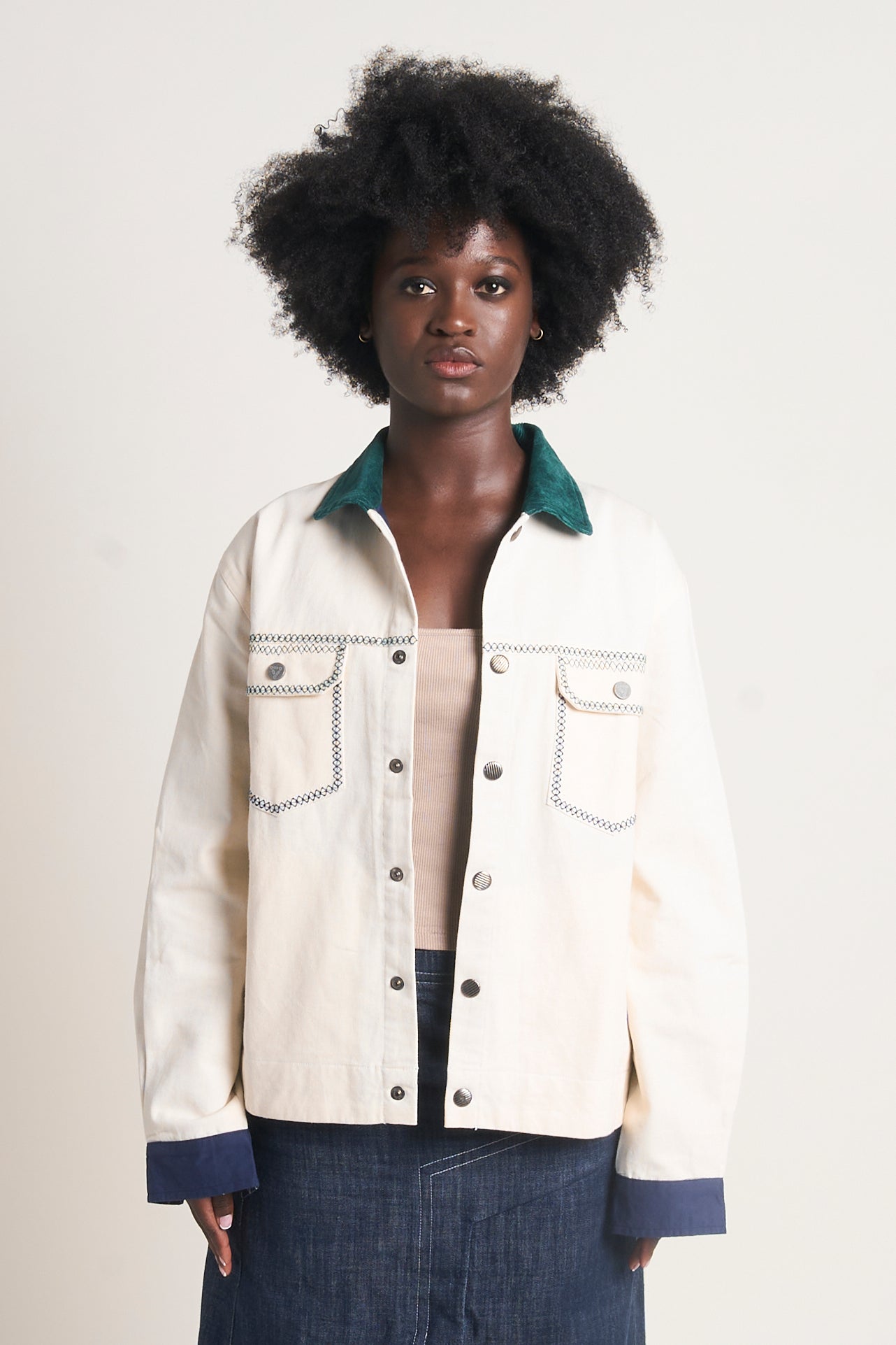Embroidered Worker Jacket – Villager Studio